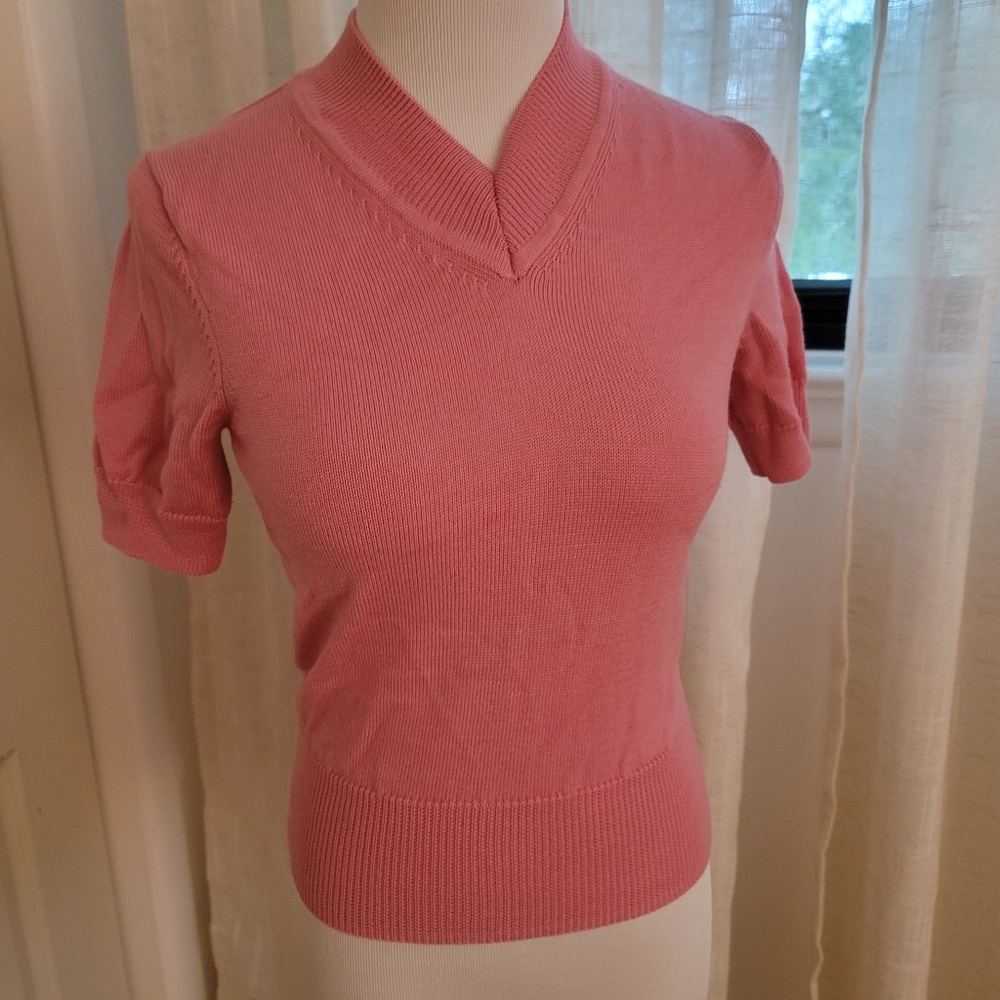 STAUD Sullivan Merino Wool Sweater Pink Size S Pre-owned Like New